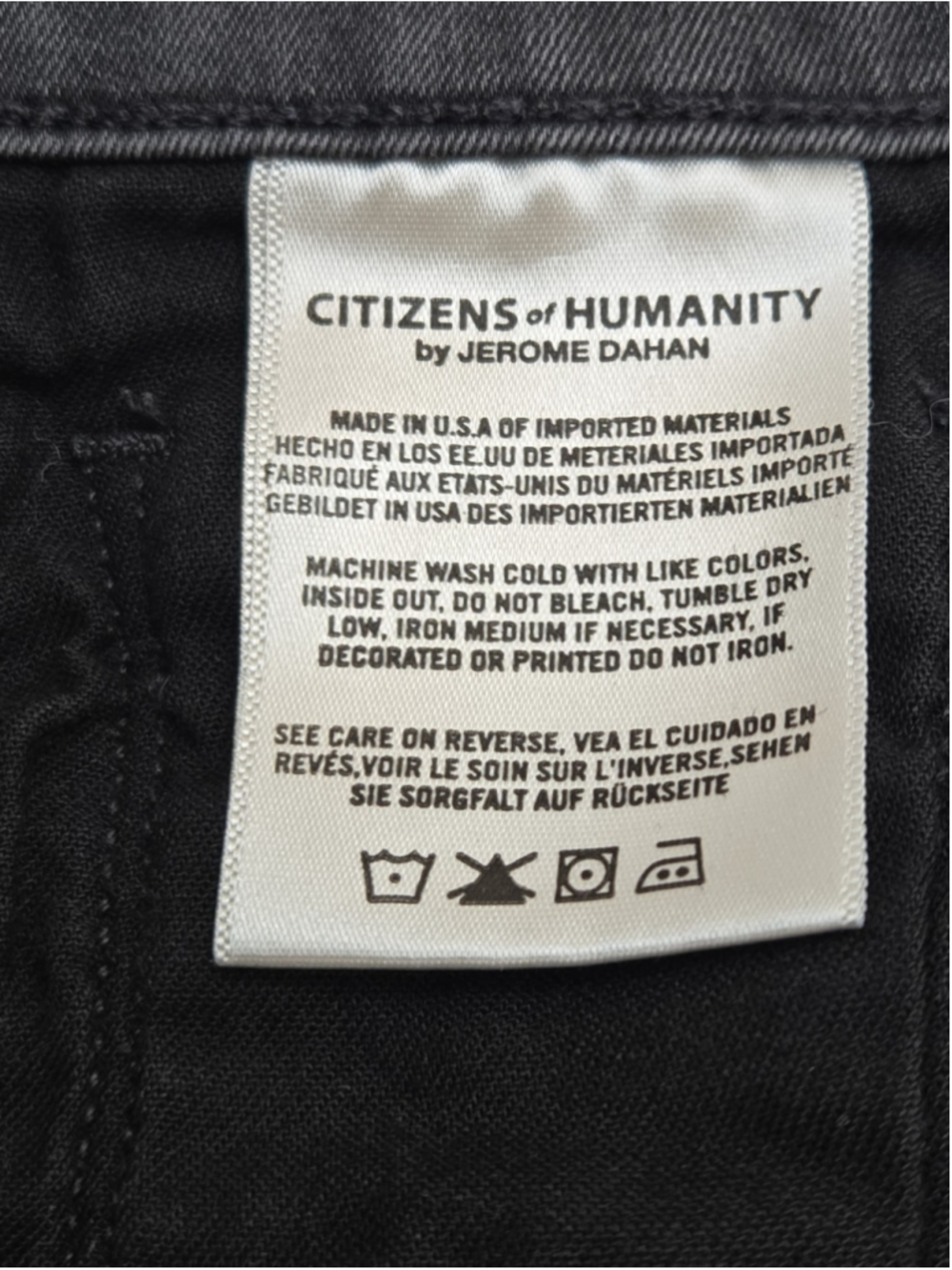 Citizens of Humanity Agnes 26 Faded Black Slim Straight Midrise Jean Denim - Picture 10 of 10
